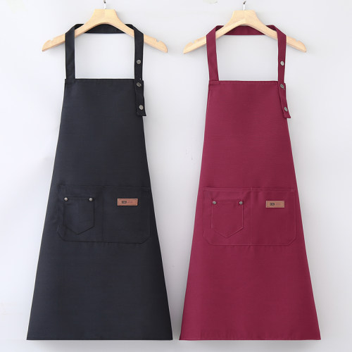 围裙定制印字logo餐饮专用防溅水饭店超市奶茶店工作服女围腰印字