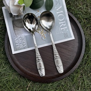 出口德国VE高端无暇304不锈钢大汤勺18/10大公用勺大分餐勺吃饭勺