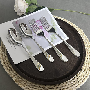 10原单美国里德巴顿Reed&Barton牛排叉勺304甜品勺2件套意面叉