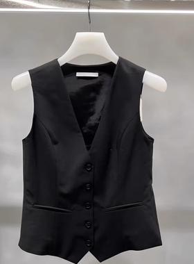 2H2F003折DAZZLED素国内正品代购2023夏黑色西装马甲吊牌1499