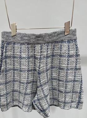 2H2E802折DAZZLED素国内正品代购2023夏粗花呢针织短裤吊牌1199