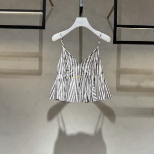 2I2D107折DAZZLE地素国内正品代购2024夏条纹吊带小上衣吊牌1699