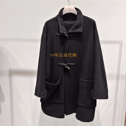 2I4G230折DAZZLED素国内正品代购2024冬黑色中长大衣吊牌4599