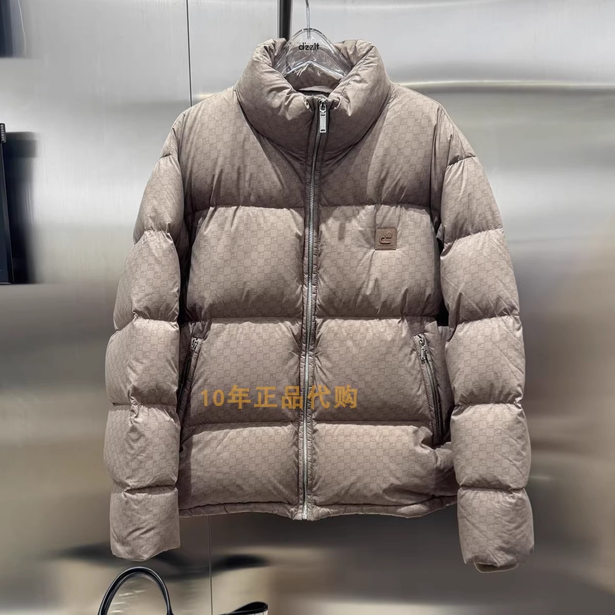 3I4K322折dzzit地素国内正品代购2024冬深卡其色中长羽绒吊牌2690