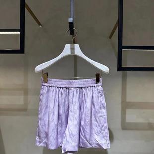 吊牌999 2023夏浅紫色提花短裤 2H2Q109折DAZZLE地素国内正品 代购