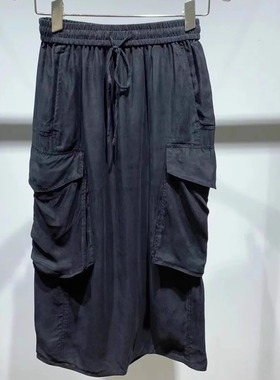 2E3S301折DAZZLED素国内正品代购2022秋黑色半裙吊牌1499