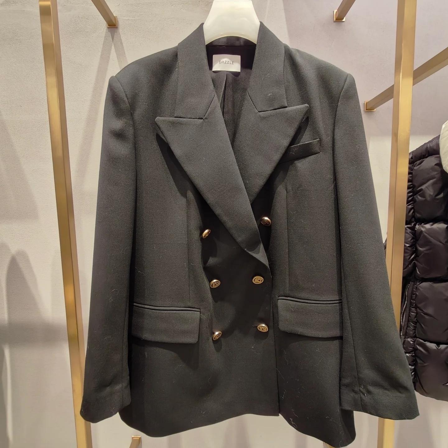 2H4F518折DAZZLE地素国内正品代购2023冬精纺西装外套吊牌3599