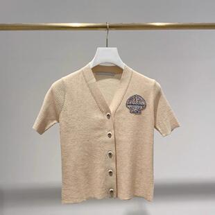 2E3E512折DAZZLE地素国内正品代购2022秋针织短袖开衫吊牌1199