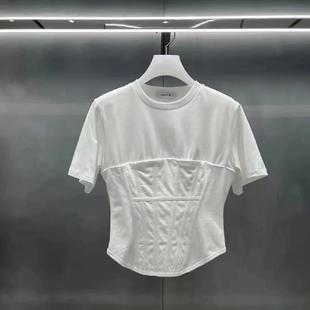 2H1B311折DAZZLE地素国内正品 2023春多色结构t恤吊牌999 代购