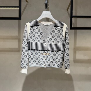 2I2E523折DAZZLE地素国内正品代购2024夏针织提花开衫吊牌1599