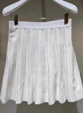 2E2E720折DAZZLE地素国内正品代购2022夏漂白色针织半裙吊牌1099