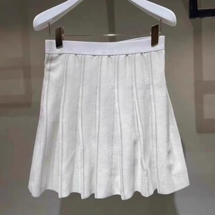 2E2E720折DAZZLE地素国内正品代购2022夏漂白色针织半裙吊牌1099