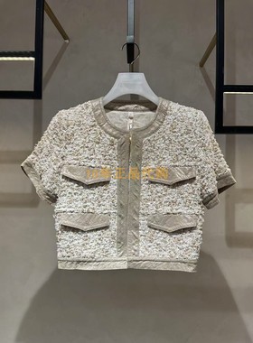 1I2F403折DM地素国内正品代购 2024夏高级花纱外套吊牌6990