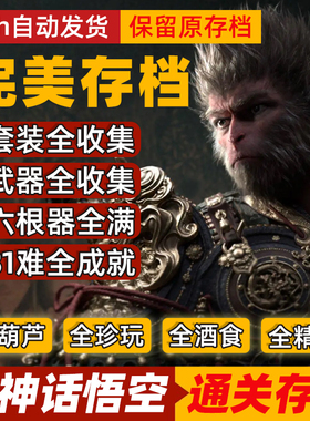 黑神话悟空存档完美齐天大圣套装武器steam81难全成就解锁wegame