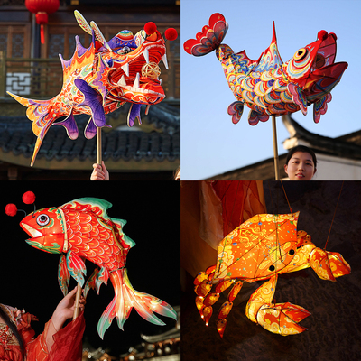 传统手工灯笼鱼灯成品