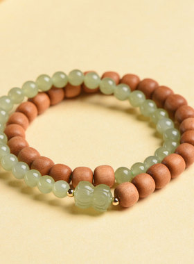 天然原创和田玉手链多串