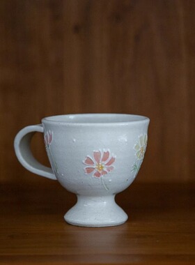 【月器】日本陶艺家中村佳菜子小众风手工咖啡杯子水杯茶壶奶杯盘