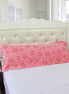 纳米纤维磨绒烫花双人枕巾长枕巾加大超柔55X150cm多彩枕布/床围