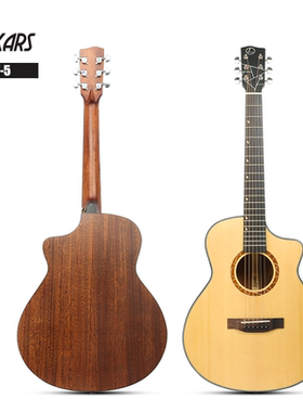 斯麦smiger36寸w-5薄桶封闭哑光云杉桃花芯民谣吉他儿童guitar