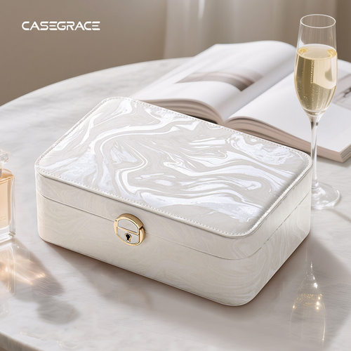 CASEGRACE/卡瑟格首饰盒梳妆场景套装珠宝盒饰品盒耳钉项链收纳盒
