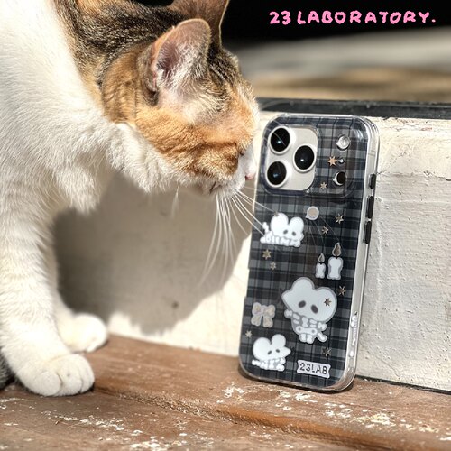 预 原创设计暗黑小鼠双层印刷烫银全包imd亮面软壳iPhone17pro