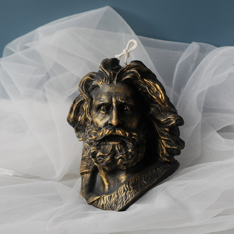 飞鱼手作 马赛头像蜡烛模具家居摆件家装软装 样板房香薰石膏模具