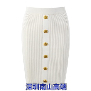 欧美2023年夏秋新款欧美女式经典针织短裙百搭毛织半身裙品质女装