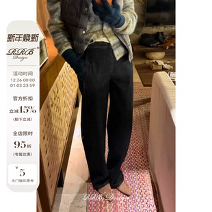 」莱赛尔棉加厚松紧腰廓形弯刀牛仔裤 「万能搭神裤 Design RRB