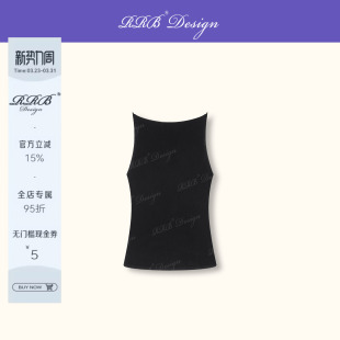 显瘦纯色气质吊带背心简约百搭无袖 修身 上衣 Design RRB
