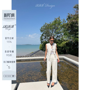 Design 长裤 「烟管白牛」修身 百搭休闲裤 显瘦100%棉牛仔裤 RRB