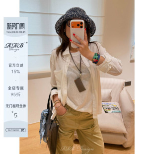 衬衫 RRB 拼接假两件设计感长袖 天丝棉混纺修身 百搭衬衣 Design