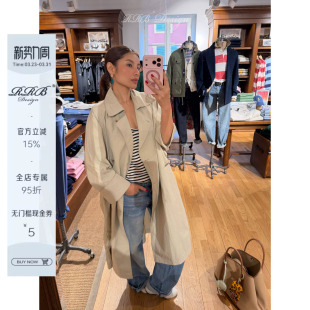 休闲风衣外套 宽松显瘦高级感通勤立体剪裁气质长款 RRB Design