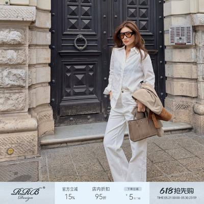 RRBDesign定染亚麻宽松衬衫