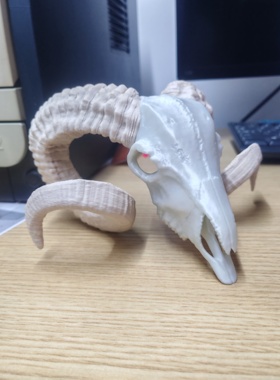 3D打印玩具仿真羊头骨模型装饰品摆件夜光万圣节装饰鬼屋装饰