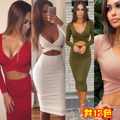 KendallJenner蕾哈娜KimKardashian肯豆A妹绑带镂空包臀裙Bodycon