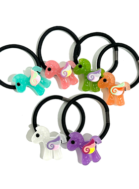 韩饰AZ饰品发饰雅致镶钻炫彩可爱飞马脑后勺皮筋发圈FQ0655