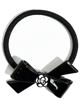 韩饰AZ饰品头饰素面雅致镶钻玫瑰花蝴蝶结发圈女FQ1397