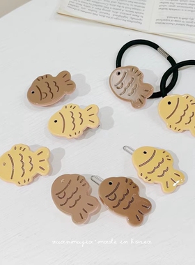 韩饰AZ饰品头饰雅致素面可爱甜美小鱼卡通边卡扣卡女BQ1872