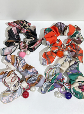 韩饰AZ饰品头饰秋冬色系彩色肠圈发圈女发绳