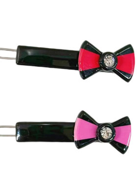 韩饰AZ饰品发饰雅致镶钻马卡龙色彩色蝴蝶结边卡扣卡BQ1851