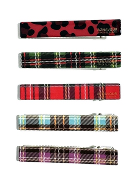 韩饰AZ饰品头饰雅致炫彩网格豹纹一字鸭嘴夹女YZJ0901