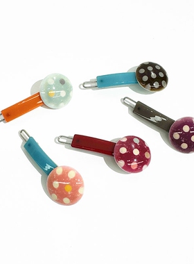 韩饰AZ饰品头饰雅致素面波点圆片头侧边卡扣卡BQ1713