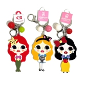 韩饰AZ饰品挂件可爱童话公主镜子钥匙扣包挂女YSK0335