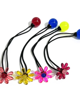 韩饰AZ饰品头饰雅致素面彩色半球花朵圆球绕绕发圈女FQ1414