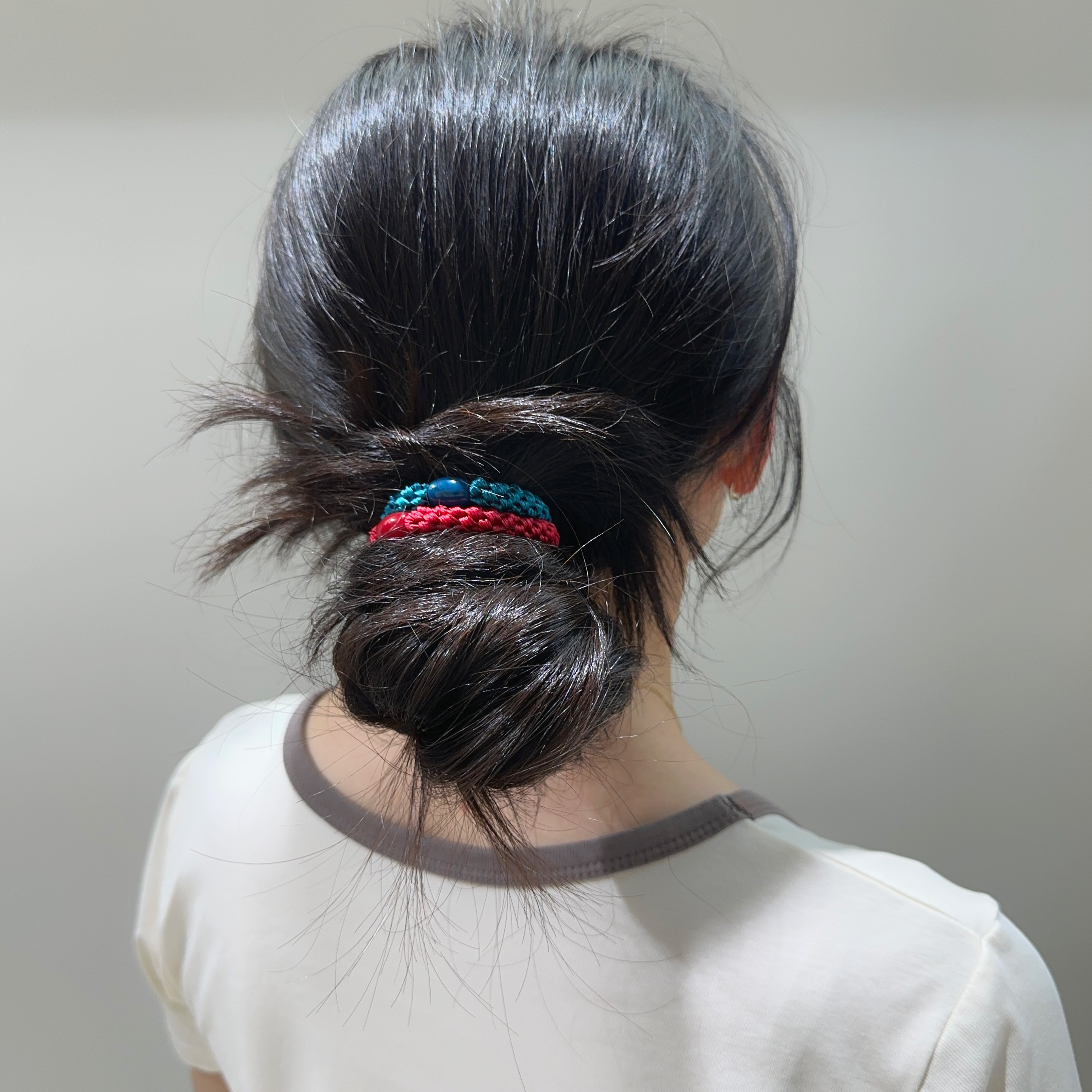 韩国进口kknekki简约百搭彩色高弹力橡皮筋女扎头发头绳编织发圈