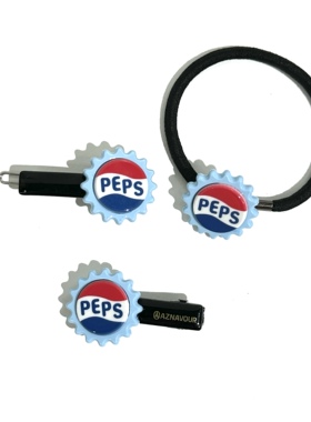 韩饰AZ饰品头饰可爱日常百搭PEPS瓶盖发夹鸭嘴夹刘海夹