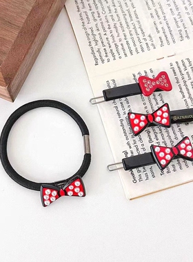 韩饰AZ饰品发饰镶钻珍珠蝴蝶结发圈一字扣卡鸭嘴夹女BQ1796