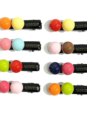 韩饰AZ饰品头饰雅致炫彩马卡龙色半球鸭嘴夹女YZJ0878