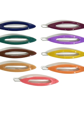 韩饰AZ饰品头饰雅致炫彩镂空梭子椭圆边卡扣女卡BQ1694