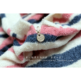 出口日本外贸原单软绵绵女士春秋家居服日系上衣休闲半边绒睡衣